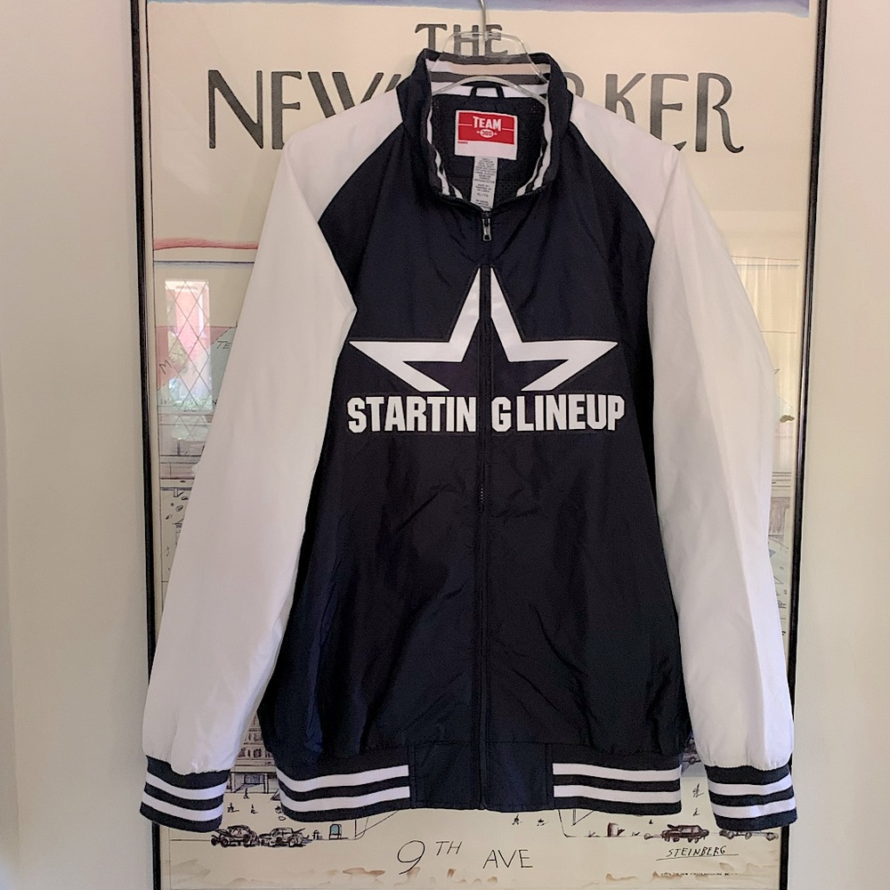 Starting Lineup squad jacket 2 toned zippered pockets full mesh lining  XL